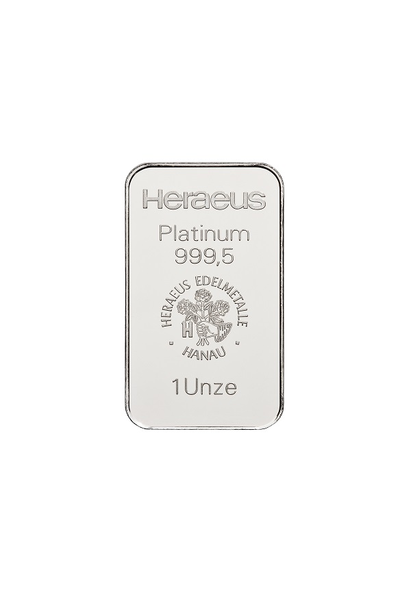 1 oz Heraeus Platinbarren