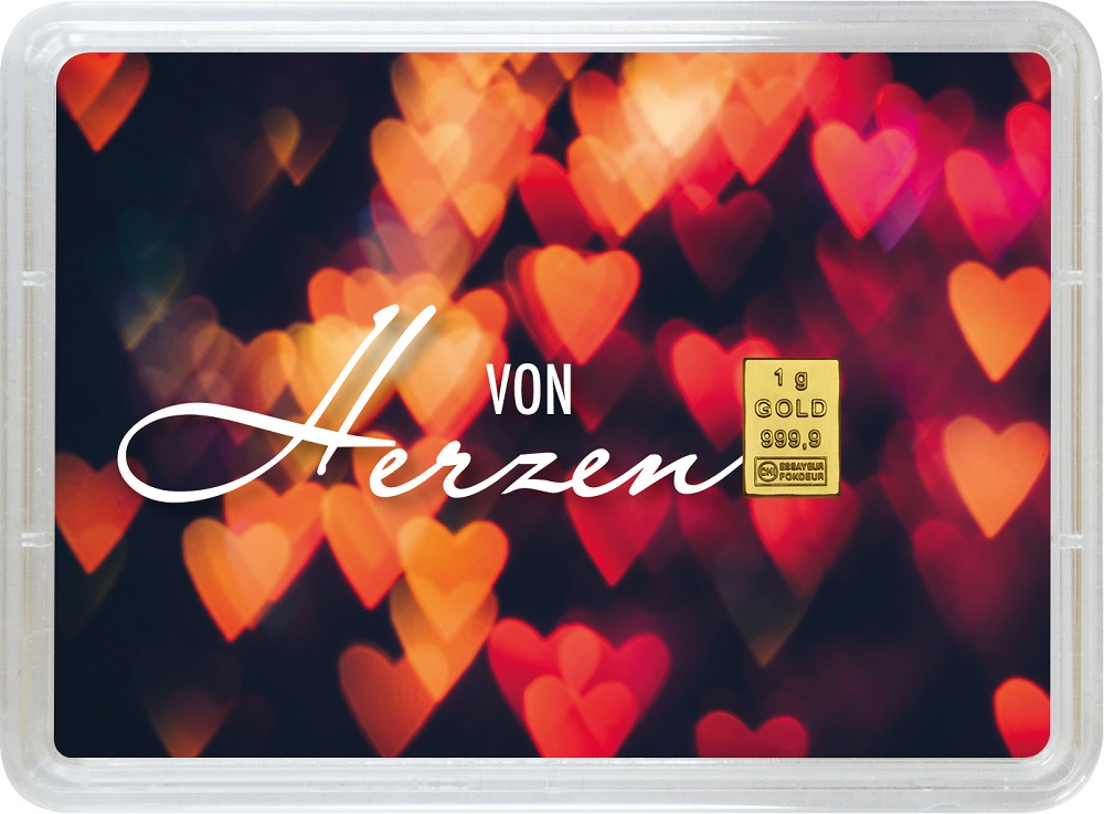 Liebe Goldbarren 1 g