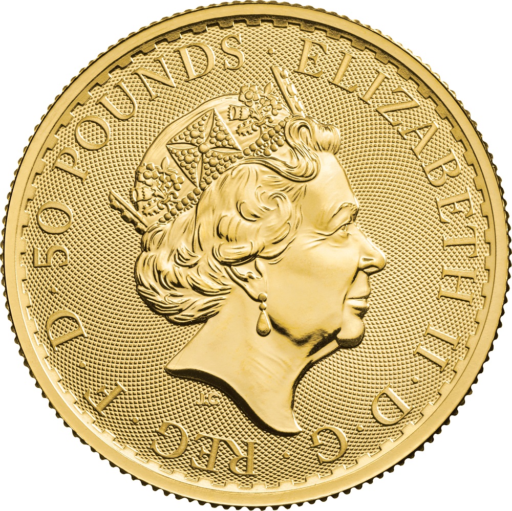 50 Pounds - Halbe Unze  Gold - Vorderseite 2021