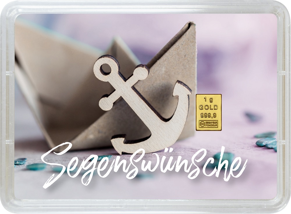 Geschenkbarren zur Taufe 1g Rückseite
