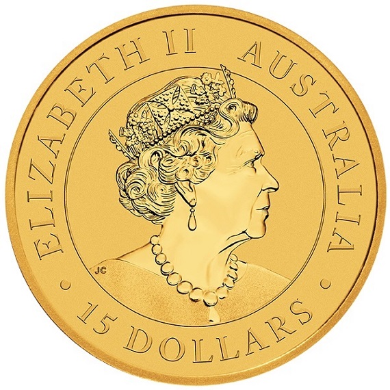 15 Dollars Gold Münze  Elizabeth die Zweite Kopf