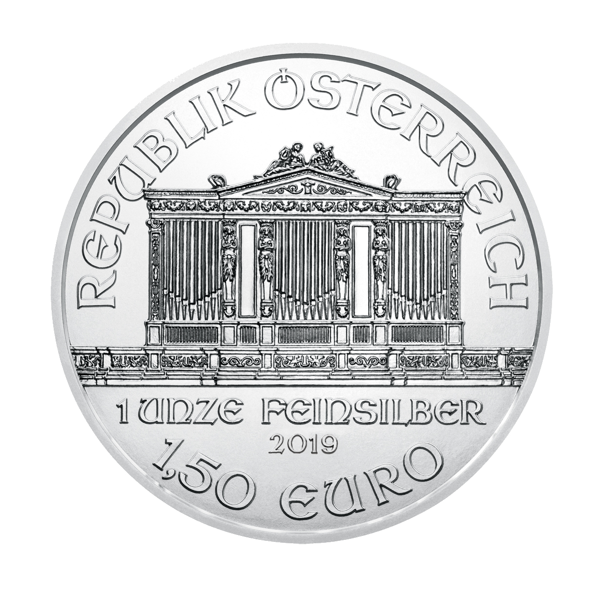 Instrumente Wiener Philharmoniker 1 Silber Unze 1,5  Euro