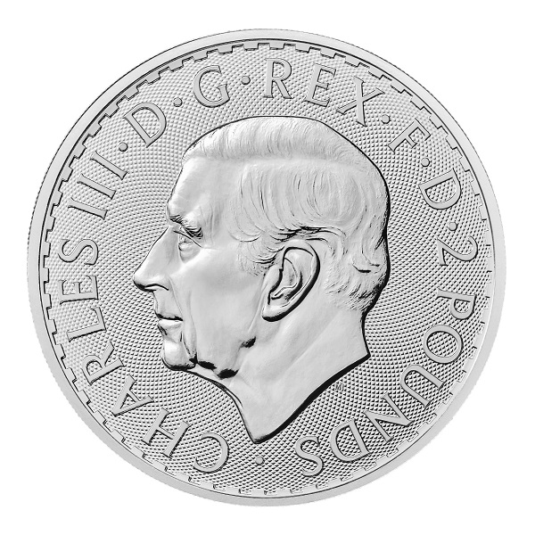 2 Pounds Münze Silber Charles der Dritte Kopf