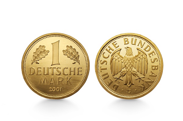 1 Deutsche Mark von vorne und hinten Adler