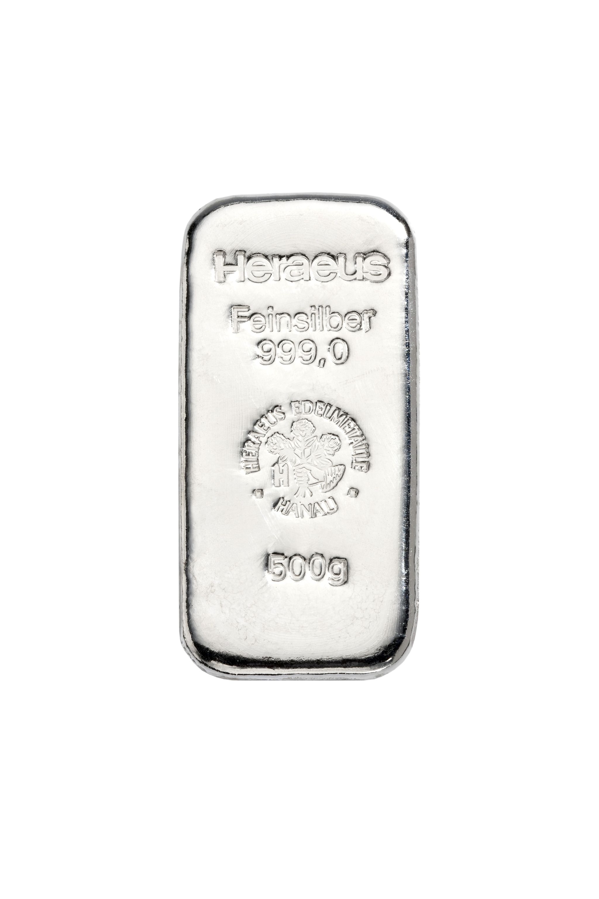 500 g Silberbarren (diverse LBMA zertifizierte Hersteller)