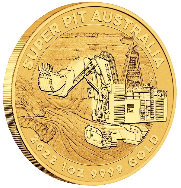 1 Unze Goldmünze Super Pit (Jahrgang 2022) Rückseite