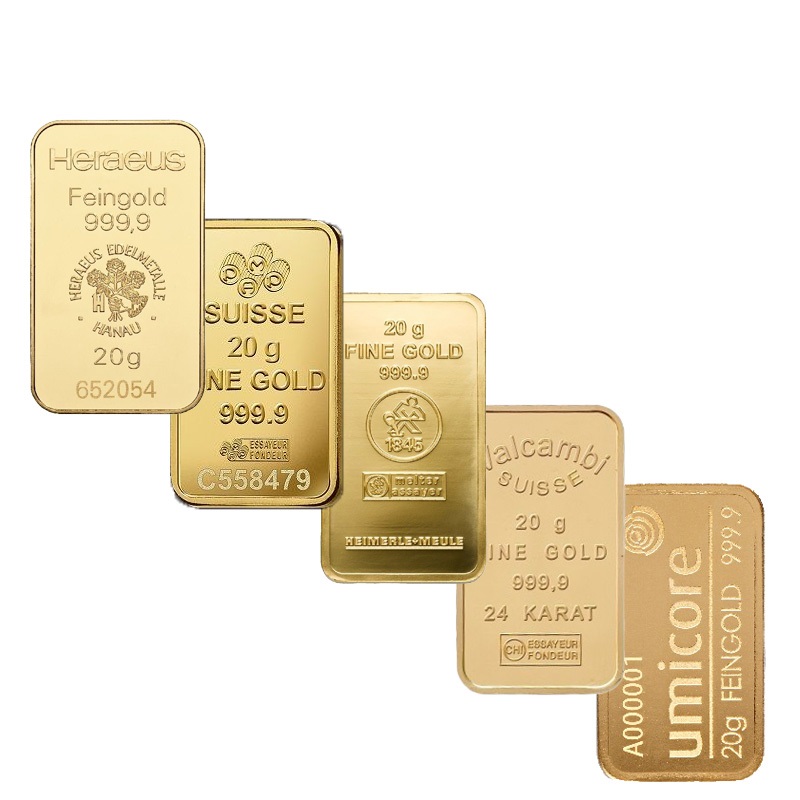 20g Goldbarren diverse Hersteller LBMA zertifiziert