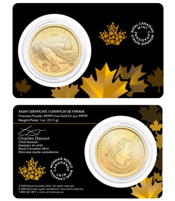 1 Unze Goldmünze mit Verpackung Weg des Goldes Royal Canadian Mint 2023