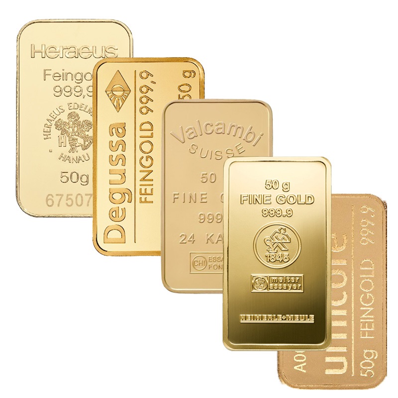 50g Goldbarren diverse Hersteller LBMA zertifiert
