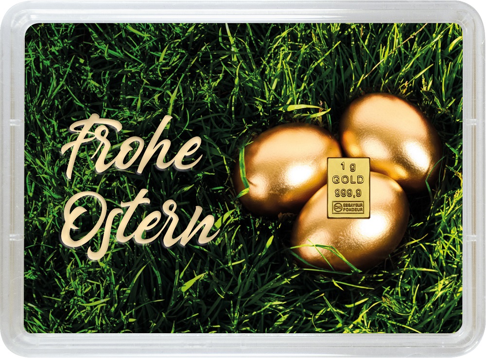 Geschenkbarren Frohe Ostern 1g Vorderseite