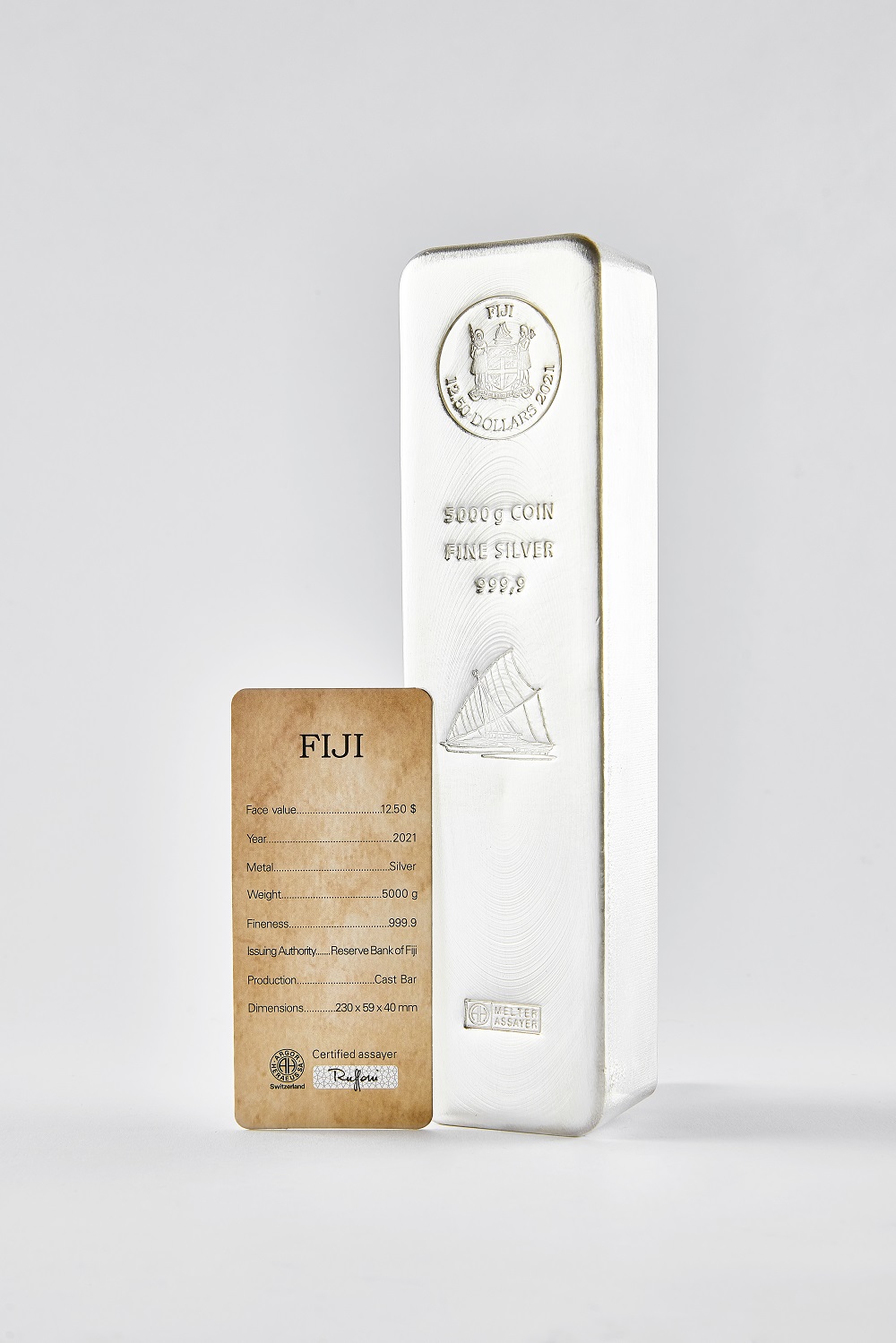 Fiji Münzbarren 5kg Silber