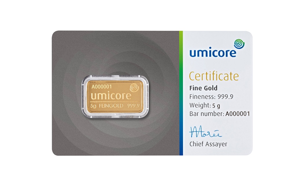 Goldbarren Umicore 5g