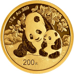 China Panda Gold 15g 2024 Vorderseite Moroder Scheideanstalt