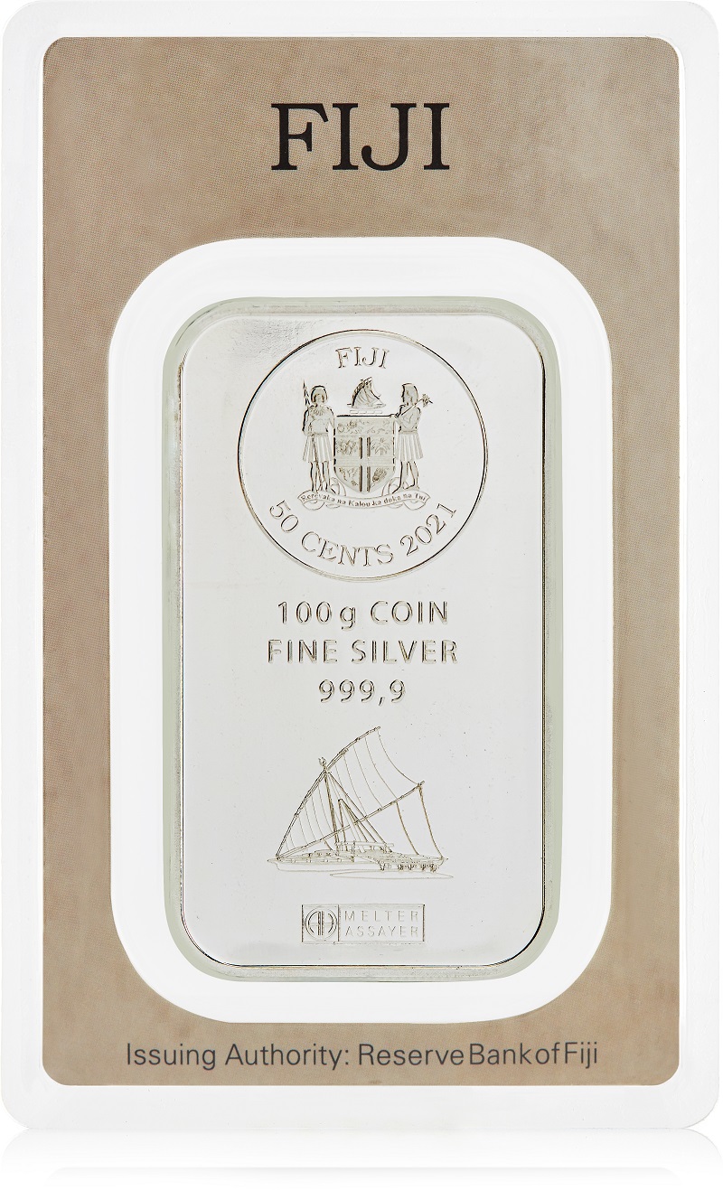 100g Fiji Münzbarren Silber2021