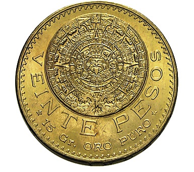 20 Pesos Centenario Mexiko Vorderseite