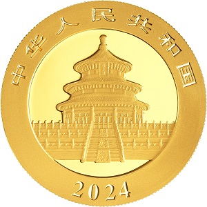 China Panda Gold 3g 2024 Rueckseite Moroder Scheideanstalt