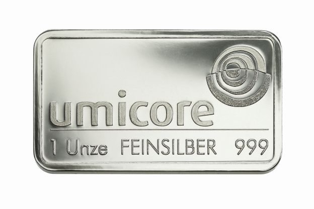 31,1g Umicore Silberbarren 