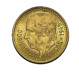 2,5 Pesos Centenario Mexiko Vorderseite