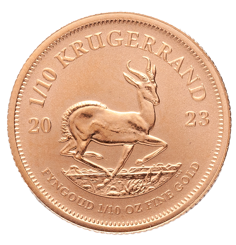 1/10 Unze Krügerrand Gold 2023 Rückseite