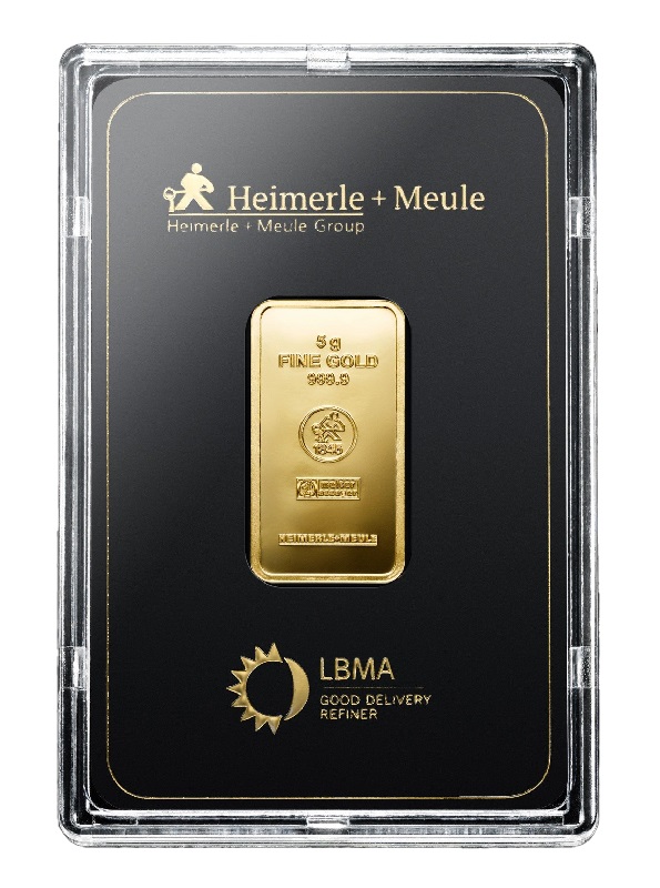 5 g Goldbarren Heimerle und Meule