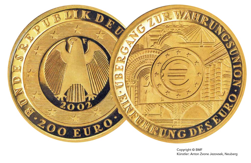 200 Euro Goldeuro Währungsunion 2002