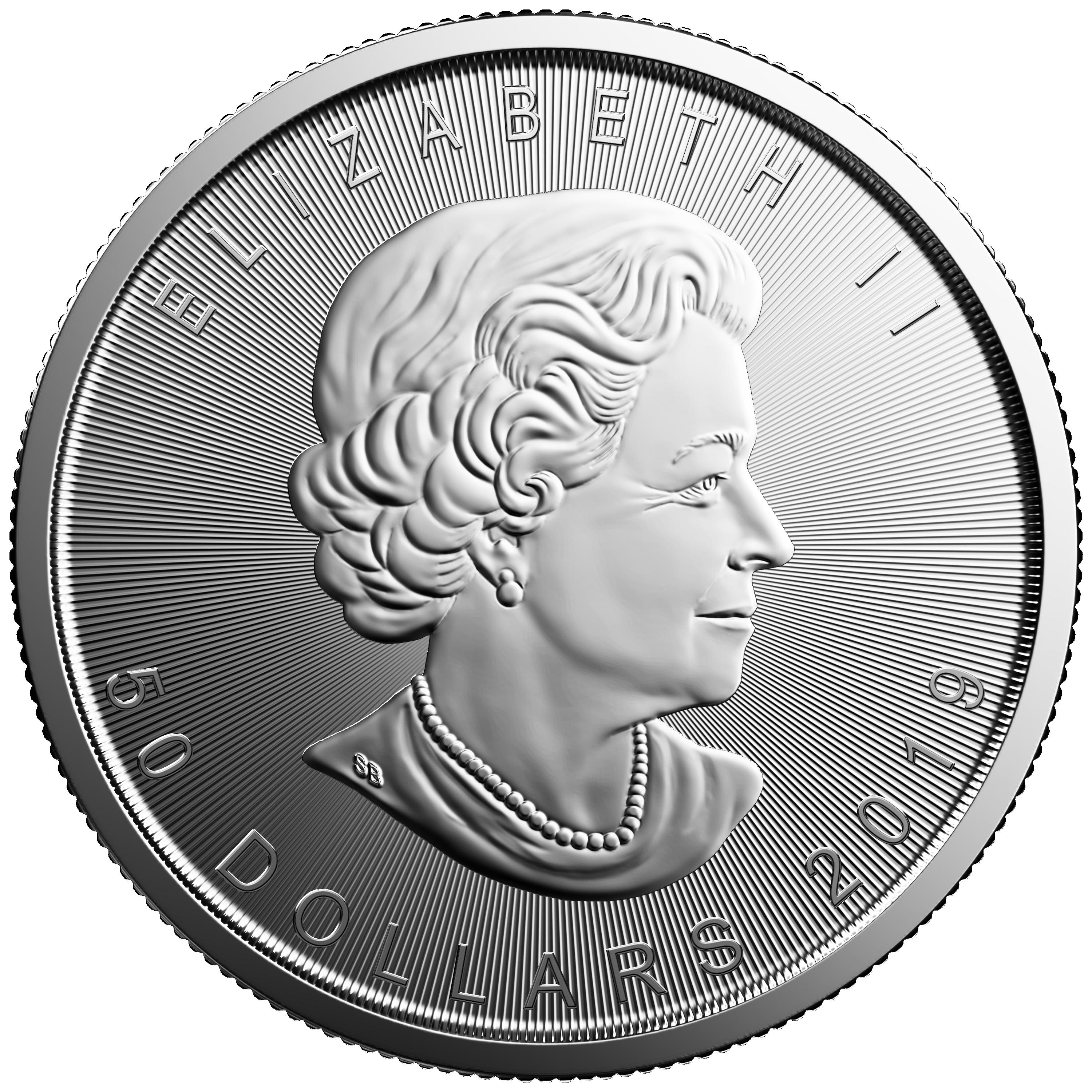 50 Dollar Maple Leaf - 1Unze Platin - Vorderseite