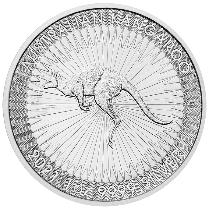 Rückseite Australian Kangaroo Silber Münze 1 Unze
