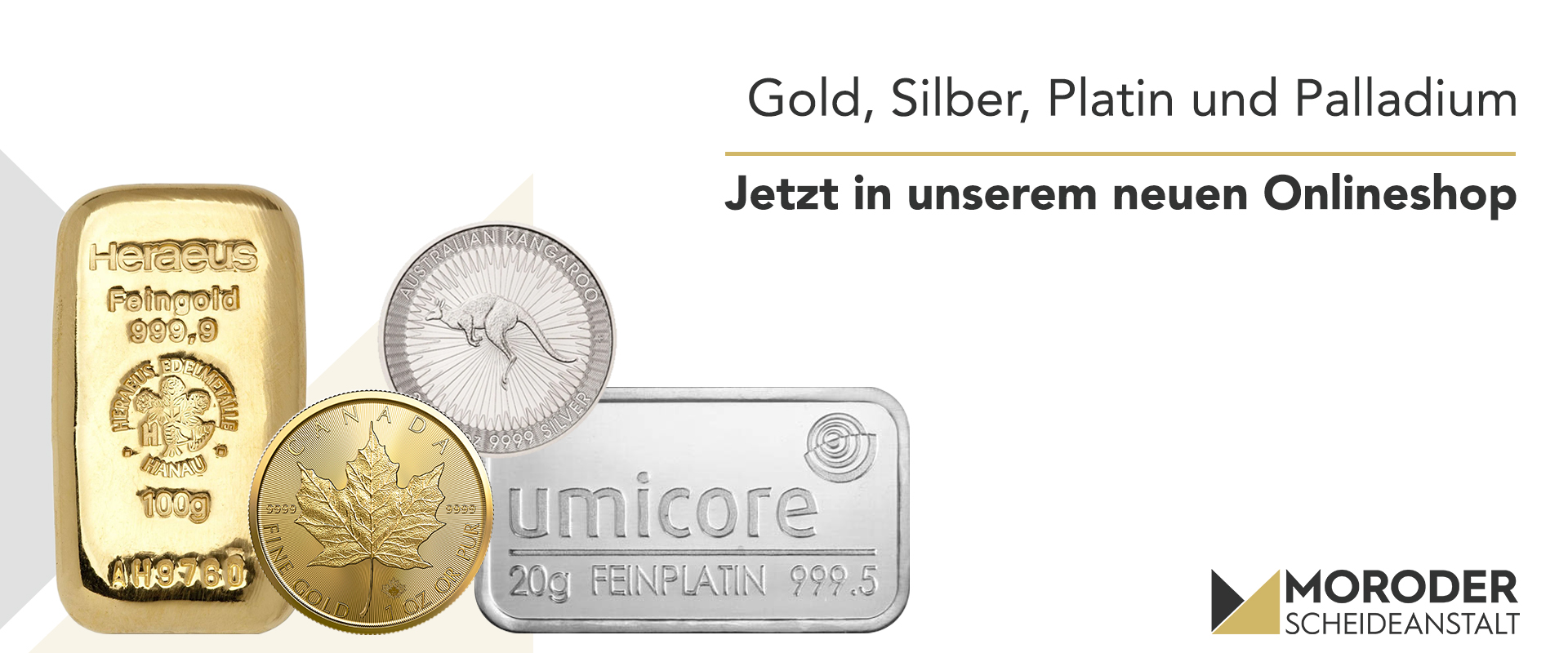 Gold, Silber, Platin, Palladium Materialien 