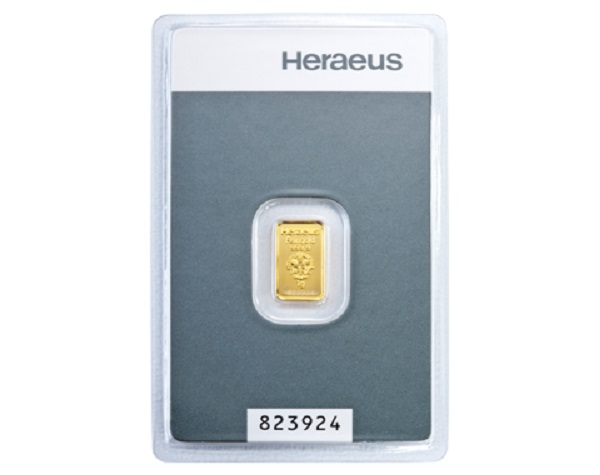 Heraeus Goldbarren 1 Gramm