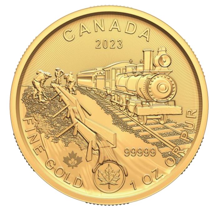 1 Unze Goldmünze Vorderseite Weg des Goldes Royal Canadian Mint 2023