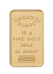 10 g Goldbarren Valcambi