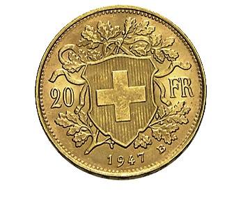 20 Franken Vreneli Goldmünze