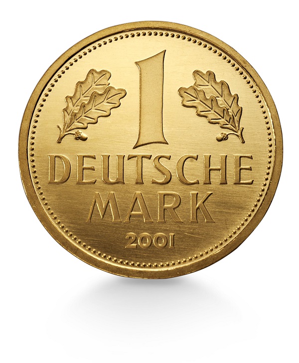 1-deutsche-mark-von-2001-1-dm 1 Deutsche Mark Rückseite mit Schatten von 2001 1 dm