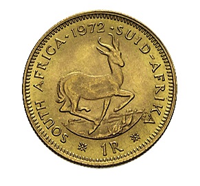 1 Rand Goldmünze Südafrika Vorderseite - Moroder Scheideanstalt