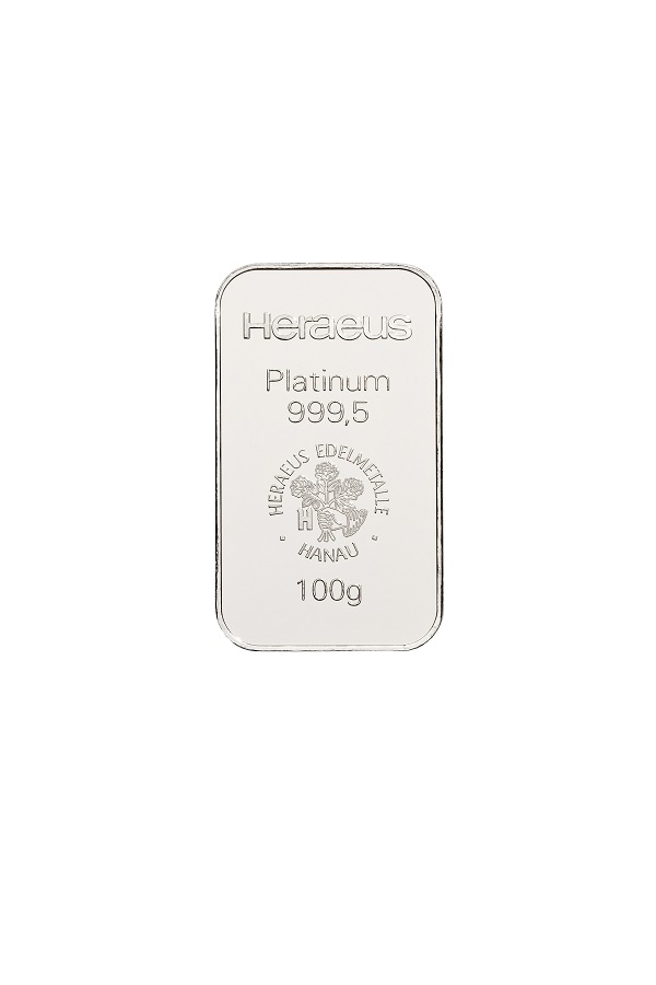 100g Heraeus Platinbarren