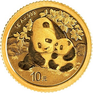 China Panda Gold 1g 2024 Vorderseite Moroder Scheideanstalt