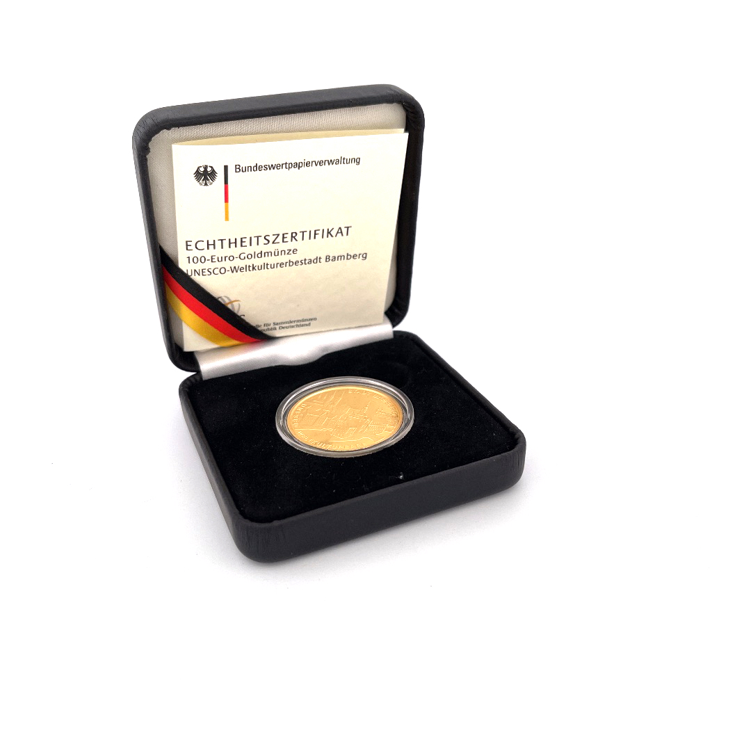 100€ Goldeuro Goldmünze mit Verpackung und Zertifikat Moroder Scheideanstalt GmbH